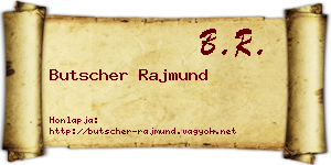 Butscher Rajmund névjegykártya
